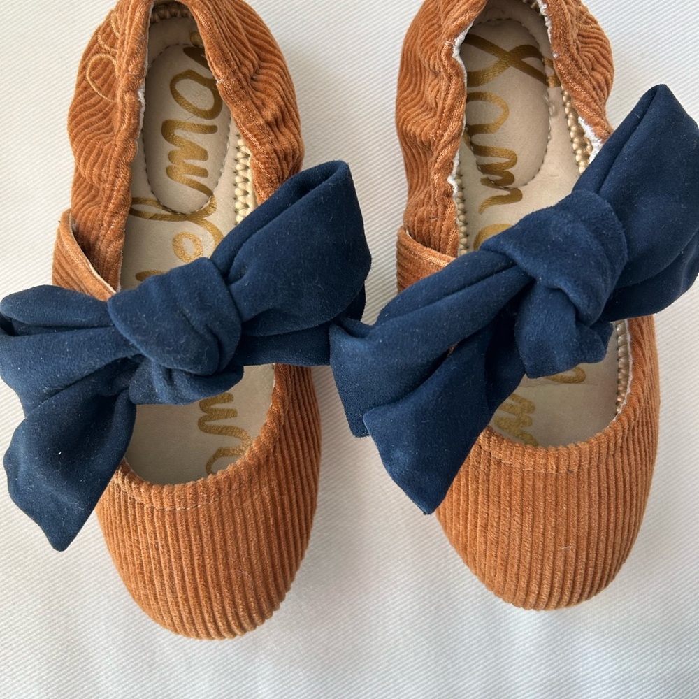 Felicity Kids Ballet Flat 11 Sam Edelman Mustard Navy